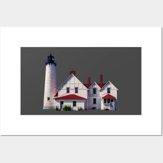 Point Iroquois Lighthouse Wall Art by Enzwell